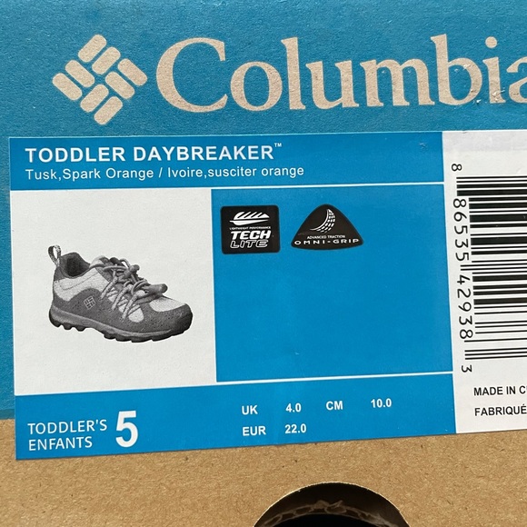 Columbia Toddler Daybreaker size 5 - Picture 5 of 7